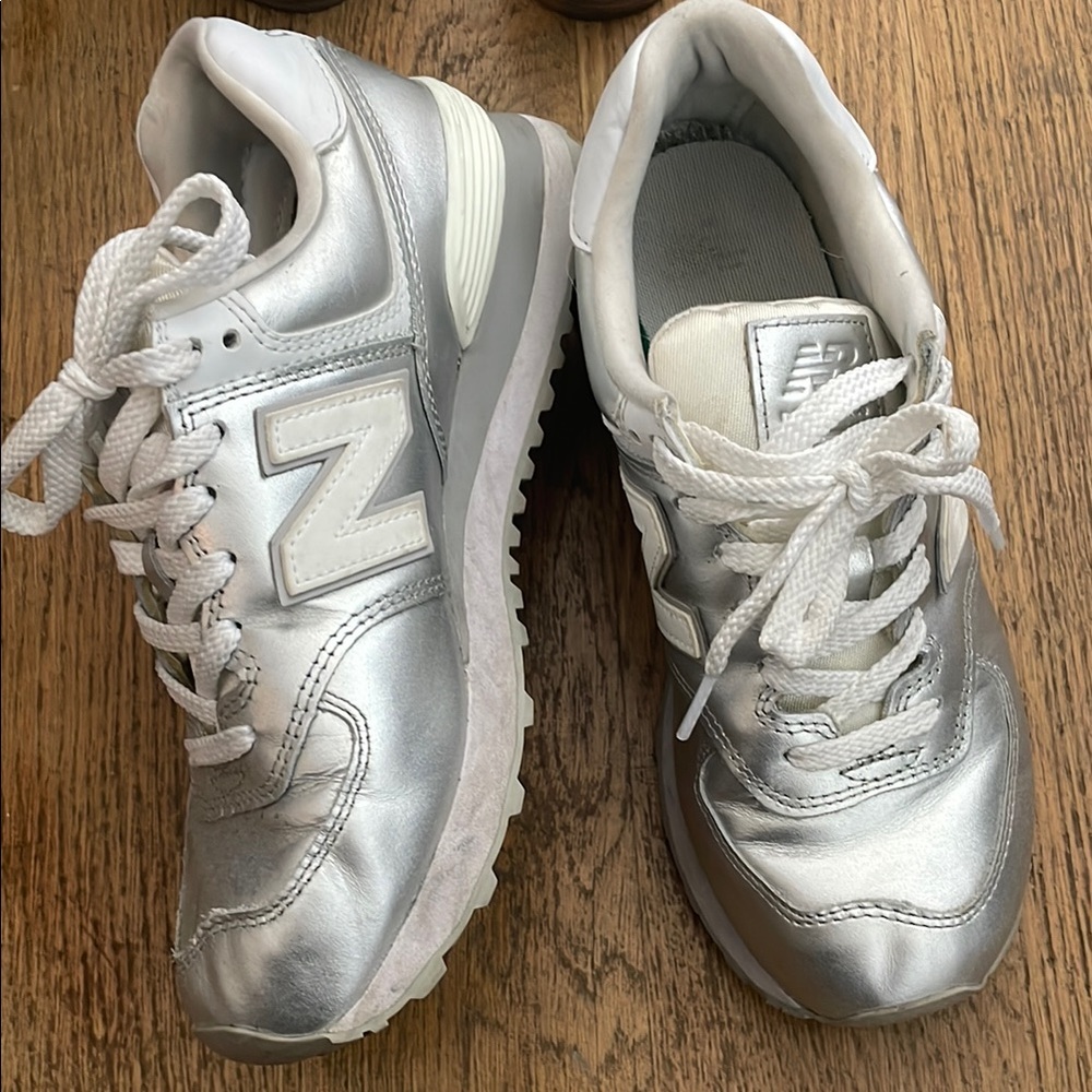 Silver Athletic Sneakers
